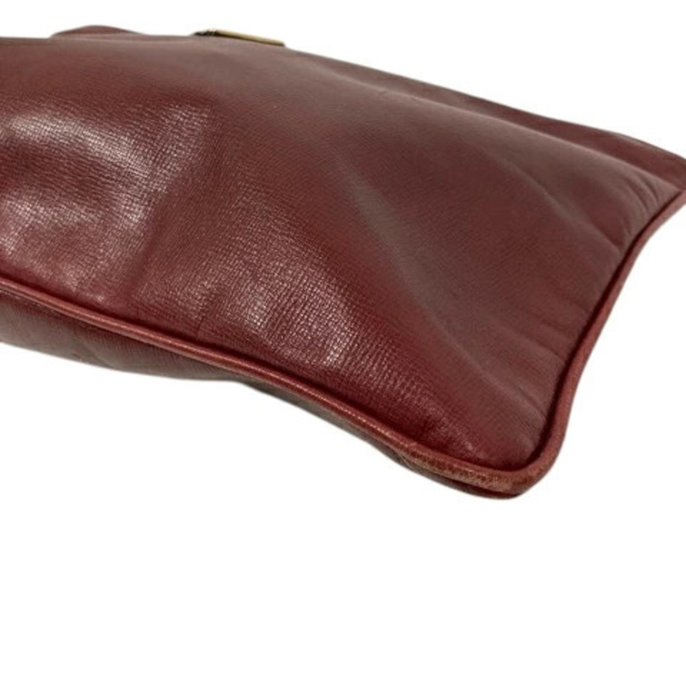 Saint Laurent Yves Clutch Bag Shoulder Dark Red